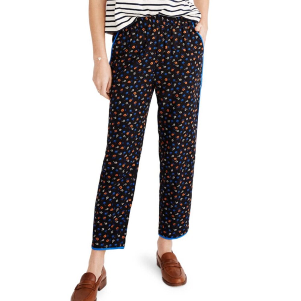 Madewell Emmett Wide Leg Crop Pants Floral 'Playground Posies'